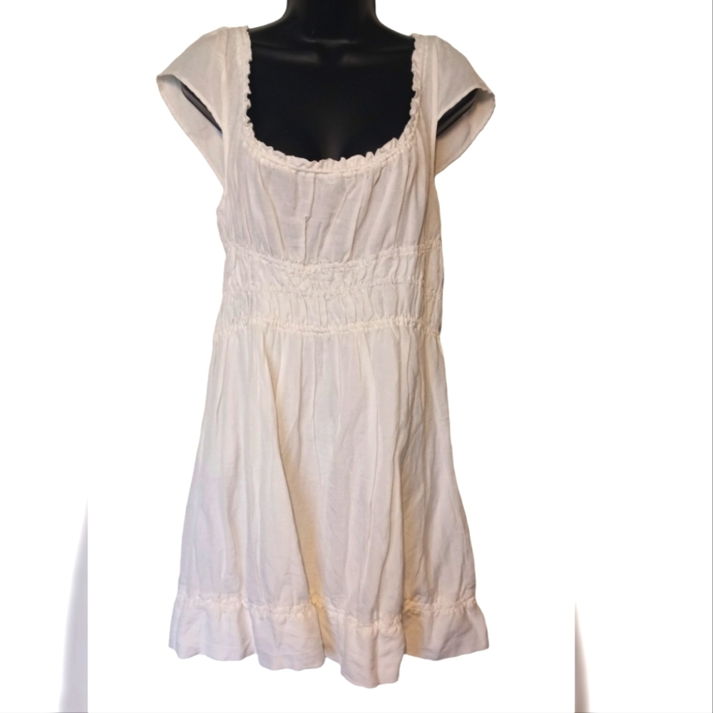 Anthropologie Cream Mini Dress